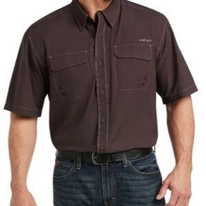Mens short sleeve Ariat Tek button down XL shirt